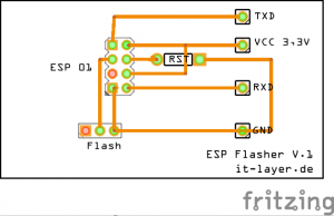 ESP Flashmodul Leiterplatienenlayout